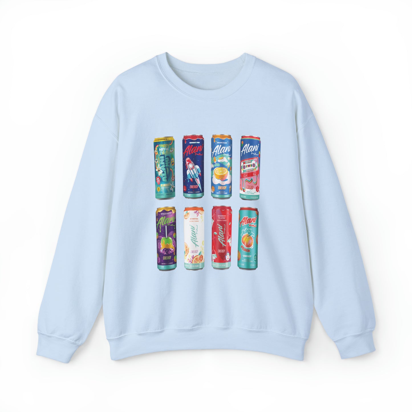 Alani Energy Drink Collage Sweatshirt Caffeine Addict Foodie Sweater