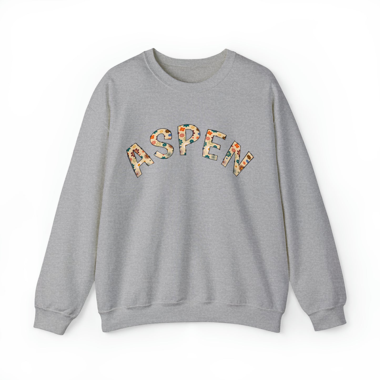 Retro Floral Doodle Aspen Crewneck Sweatshirt