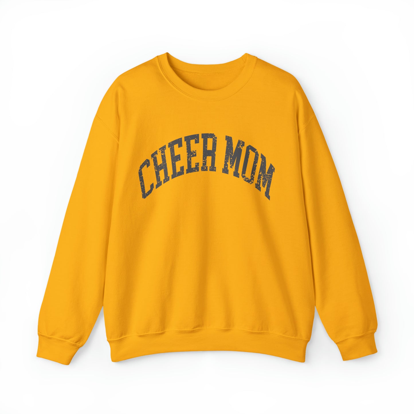 Grunge Cheer Mom Sweatshirt in Gray Print