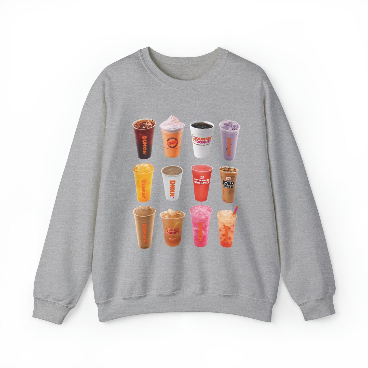Dunkin Drink Collage Sweatshirt Iced Coffee Lover