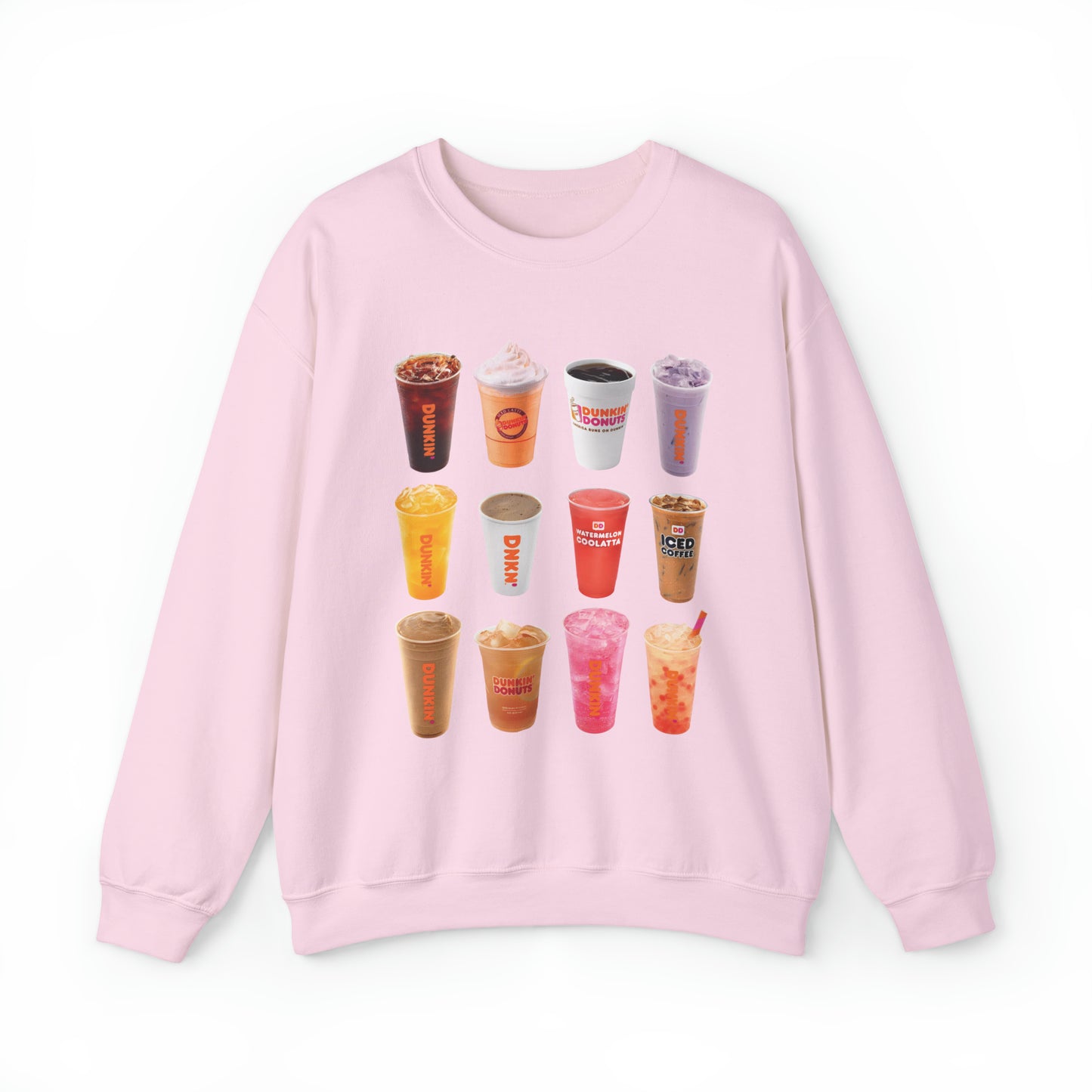 Dunkin Drink Collage Sweatshirt Iced Coffee Lover