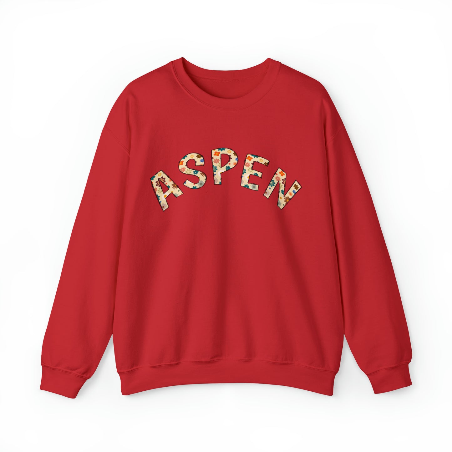 Retro Floral Doodle Aspen Crewneck Sweatshirt