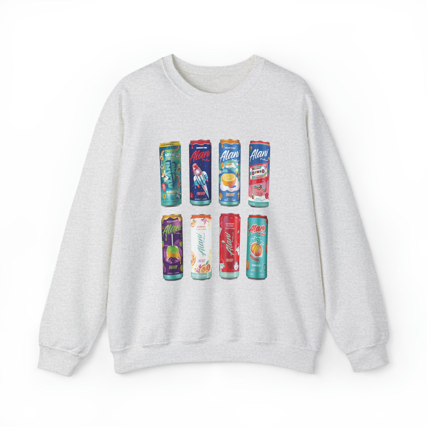 Alani Energy Drink Collage Sweatshirt Caffeine Addict Foodie Sweater