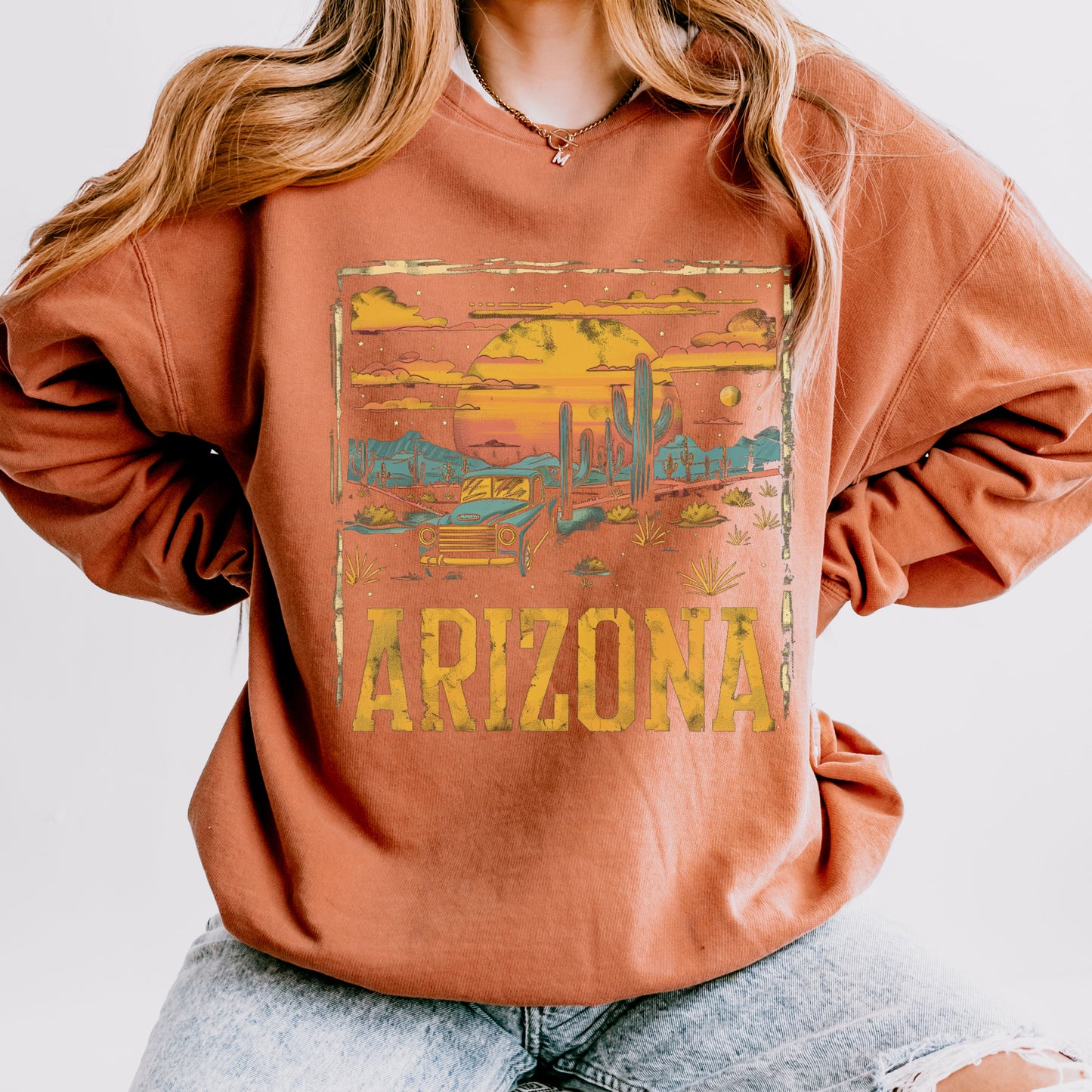 Arizona Desert Sweatshirt Scenery Sweater Hiking Sweatshirt Camping Crewneck Outdoors Sweatshirt Camping Shirt Desert Cactus Top
