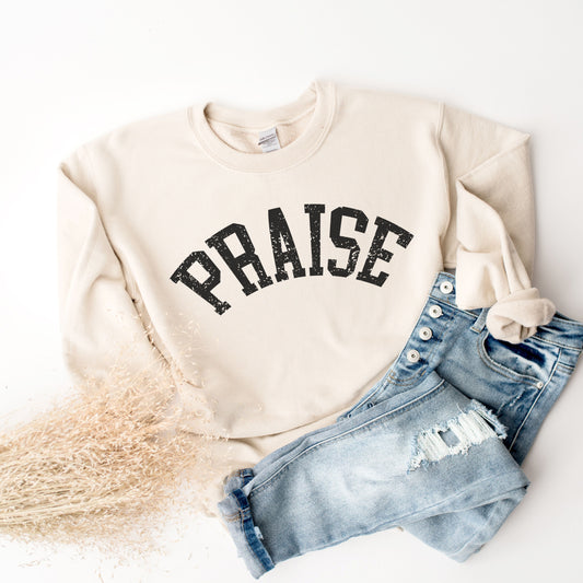 Praise Made to Worship Sweatshirt, Christian Crewneck, Faith over Fear