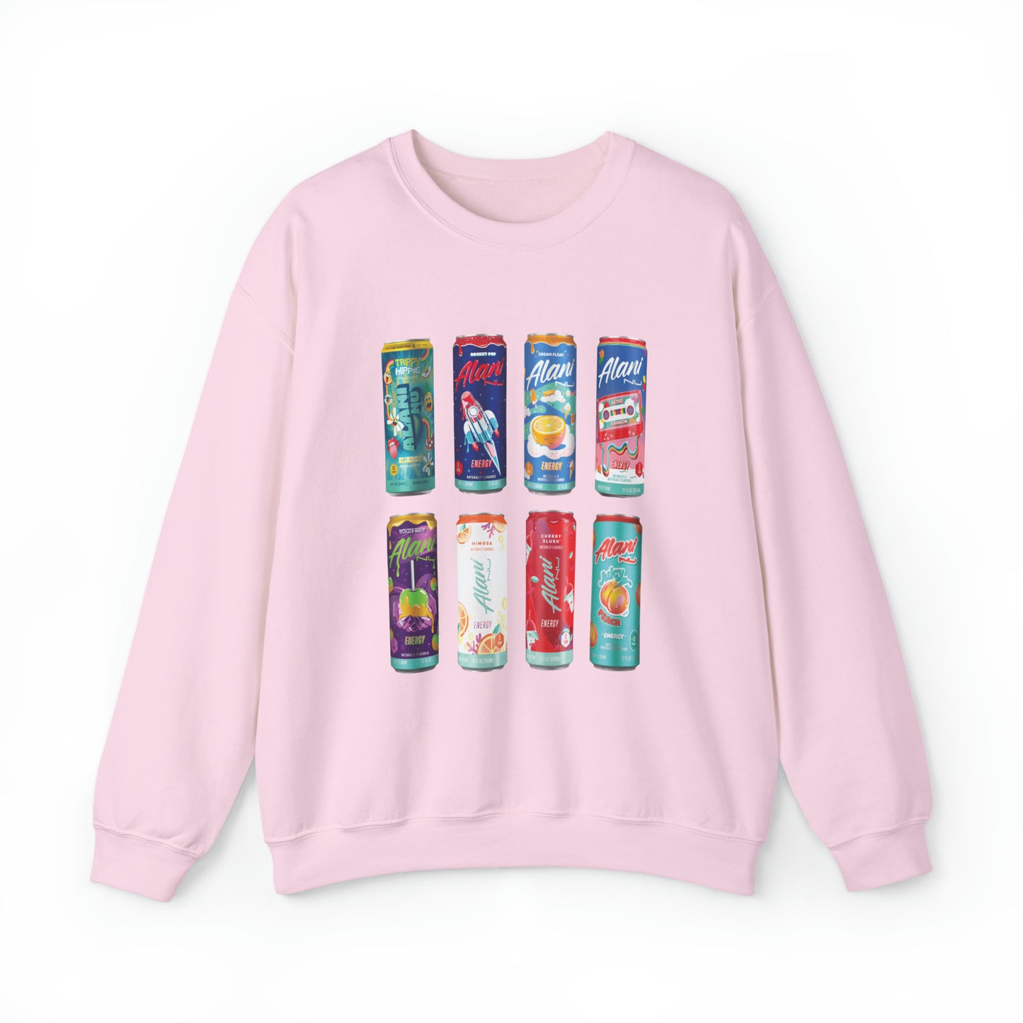 Alani Energy Drink Collage Sweatshirt Caffeine Addict Foodie Sweater