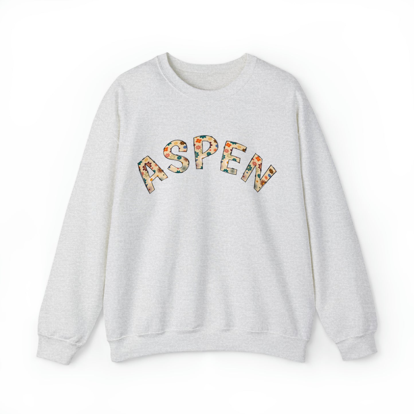 Retro Floral Doodle Aspen Crewneck Sweatshirt
