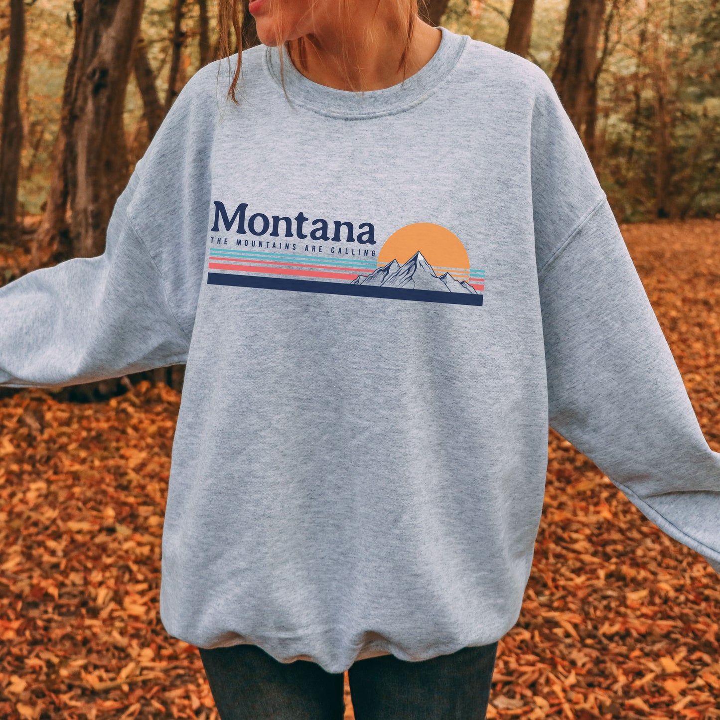 Montana Sweatshirt Retro Mountain Crewneck Montana Shirt Vacation Sweatshirt Family Group Shirt Vintage Aesthetic Trendy State Sweater