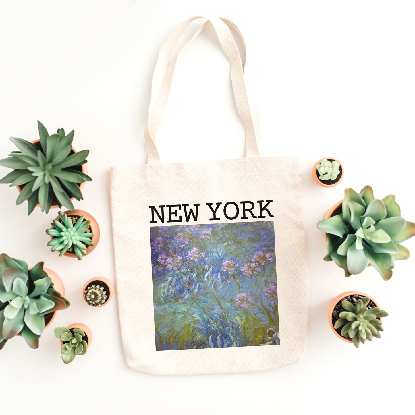 New Yorker Cotton Tote Bag Claude Monet Art Bag