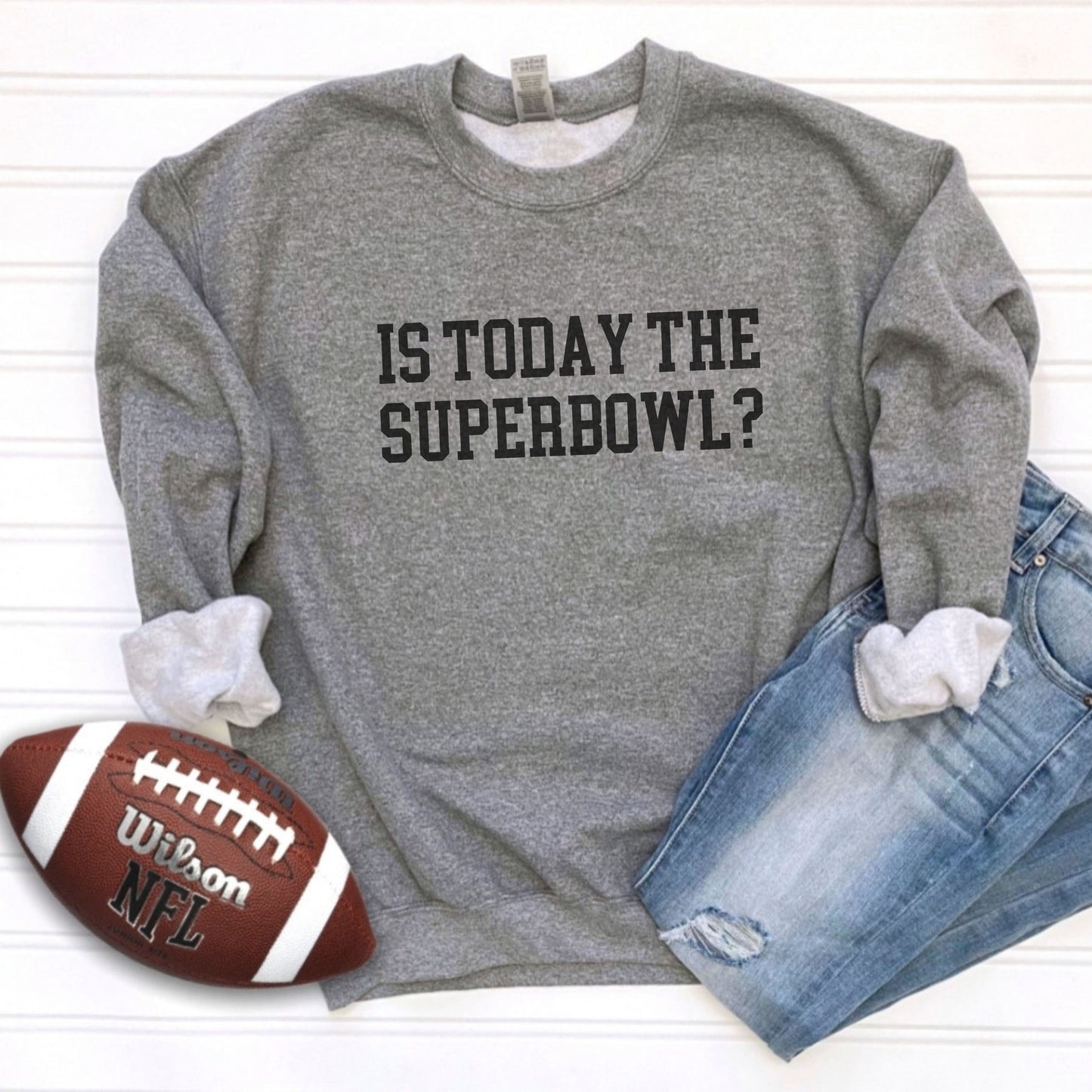 Funny Superbowl Sweatshirt Varsity Game Day Shirt Preppy Sports Crewneck