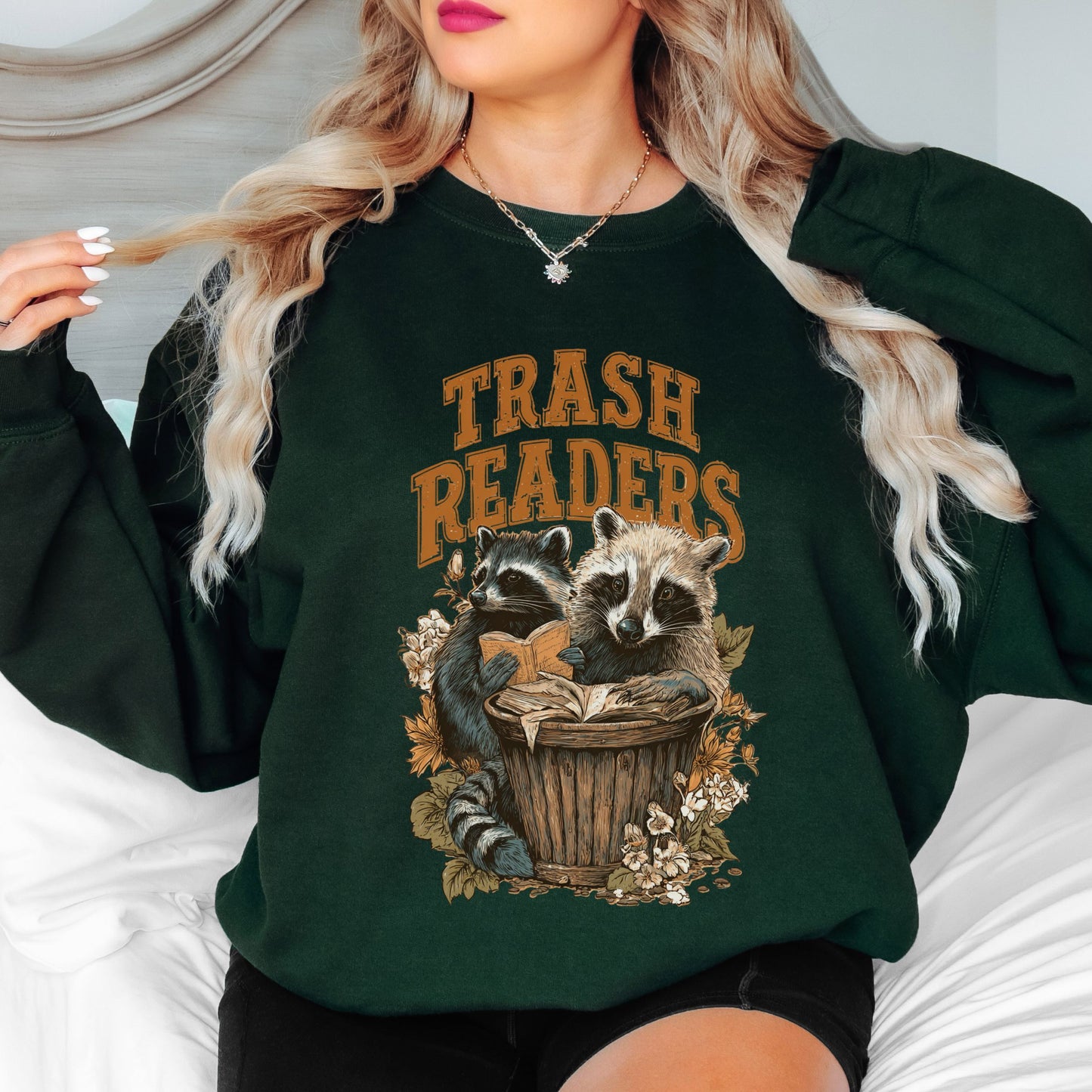 Trash Reader Sweatshirt, Smut Loving Book Sweater, Reading Sweater, Cozy Raccoon Shirt, Funny Book Sweatshirt, Gift for Wife