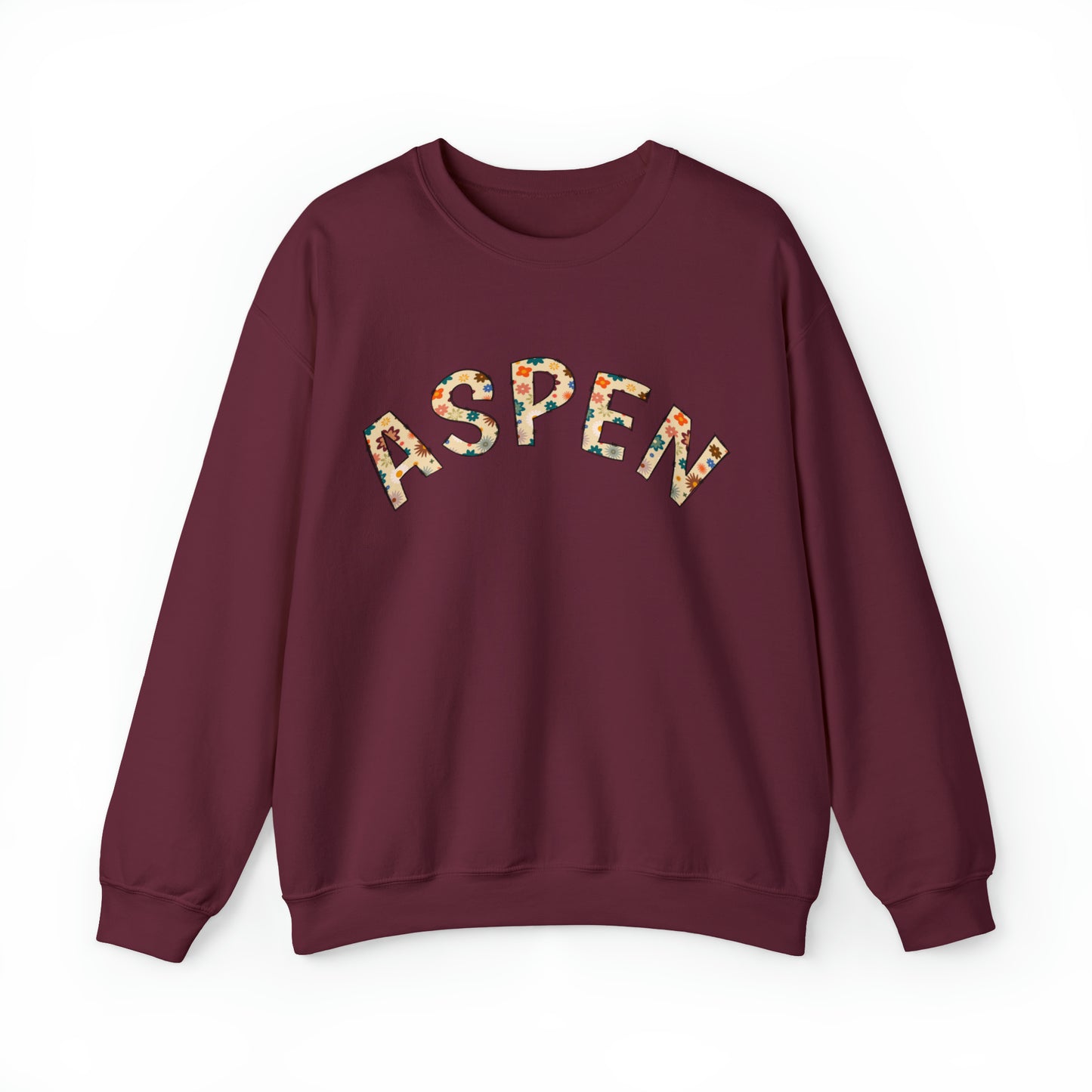 Retro Floral Doodle Aspen Crewneck Sweatshirt