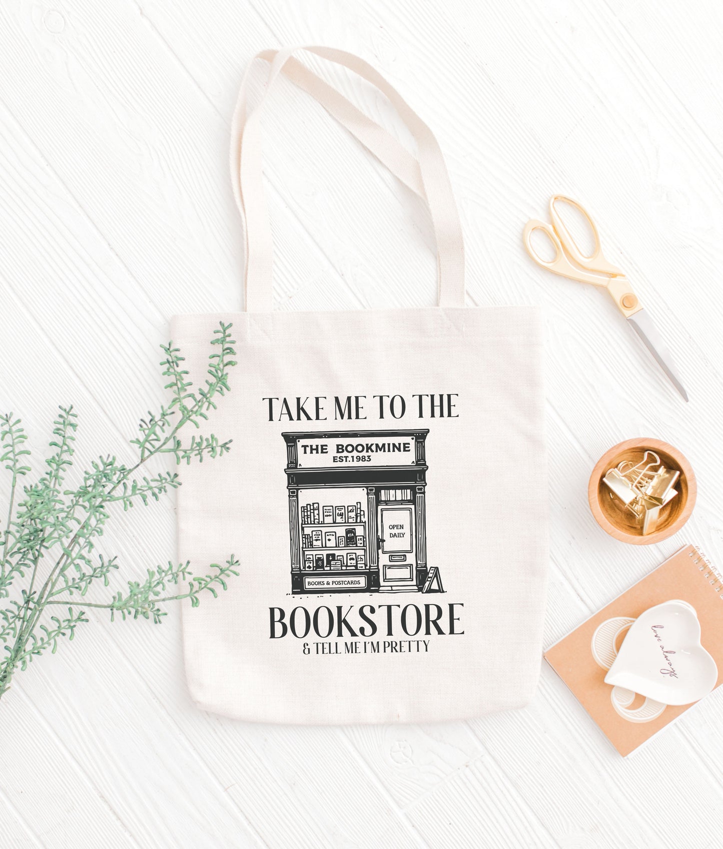 Take Me to the Bookstore Tote Bag Coffee Shop Bag Library Bag Book Merch Gifts Librarian Gifts Unique Gift Ideas Bookish Gifts