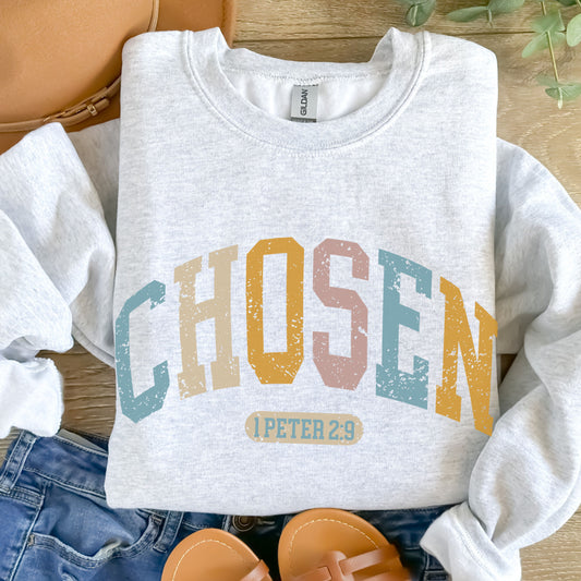 Chosen Christian Crewneck Jesus Loves You Christian Merch