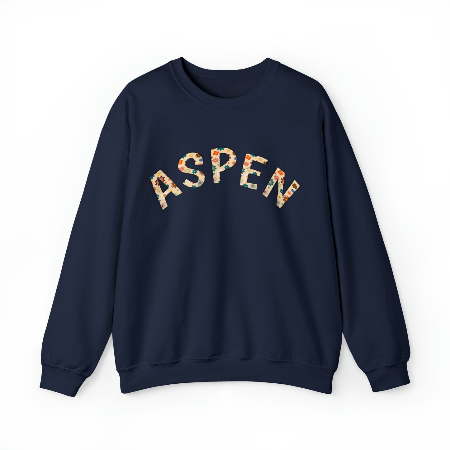 Retro Floral Doodle Aspen Crewneck Sweatshirt