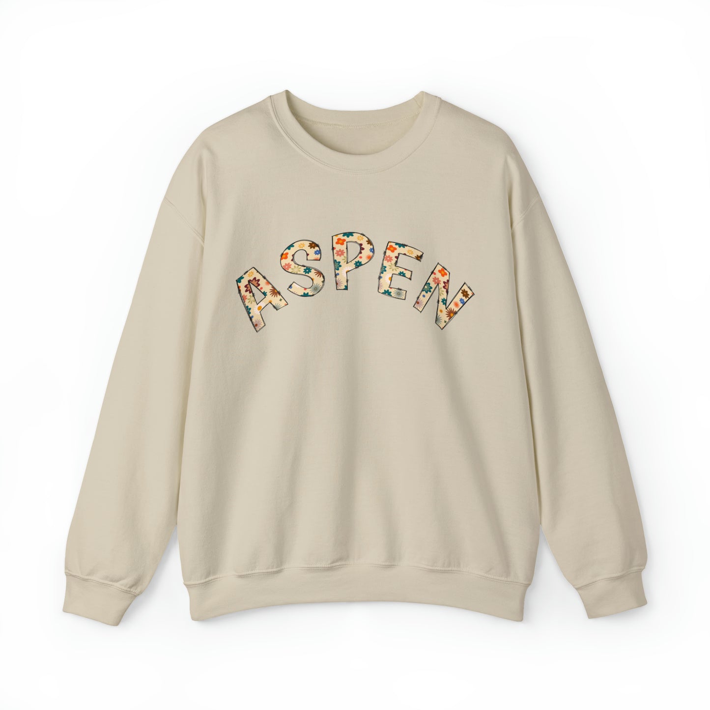 Retro Floral Doodle Aspen Crewneck Sweatshirt