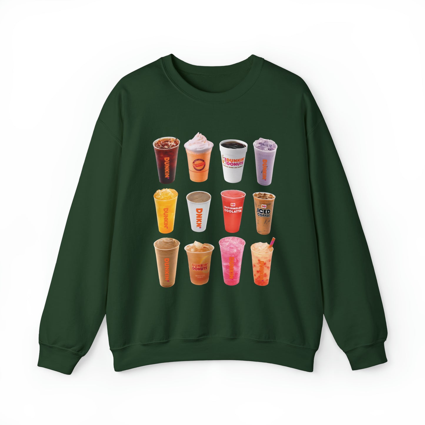 Dunkin Drink Collage Sweatshirt Iced Coffee Lover