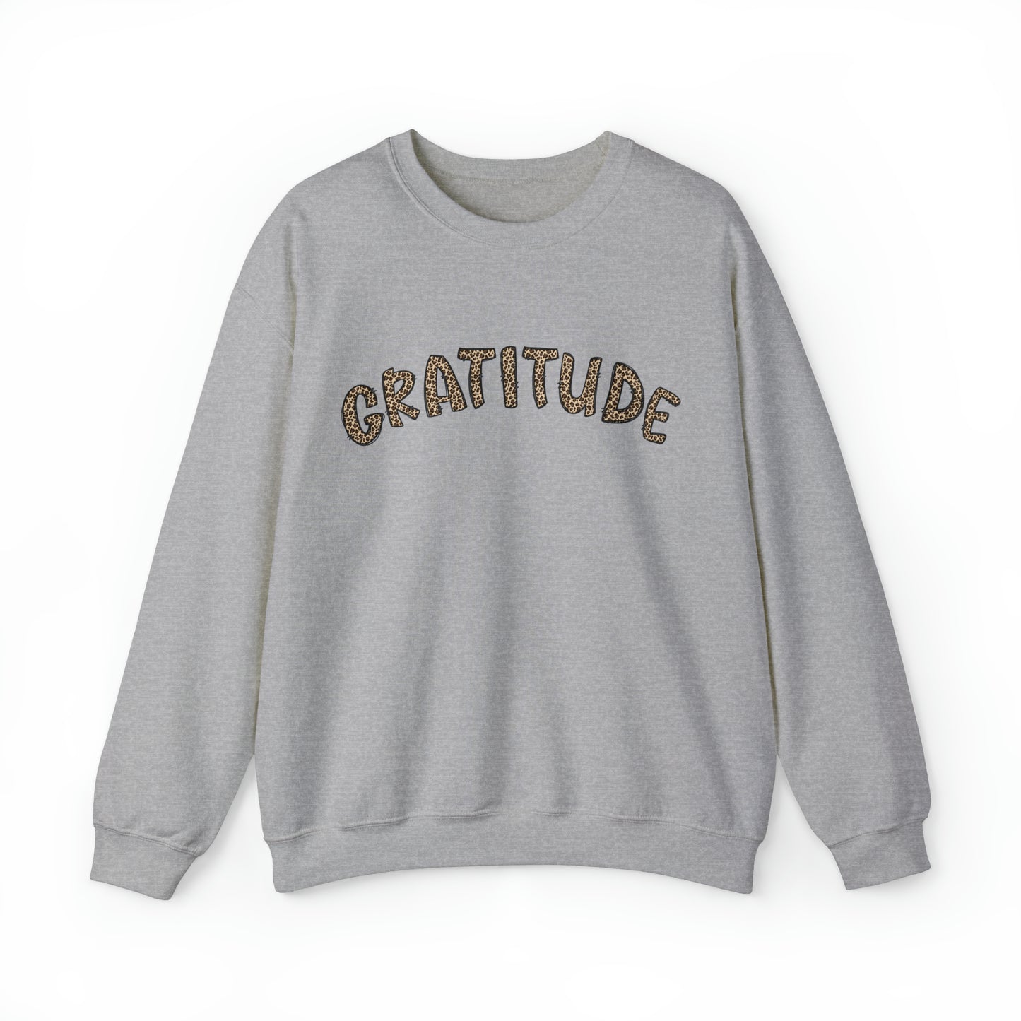 Leopard Gratitude Thanksgiving Sweatshirt