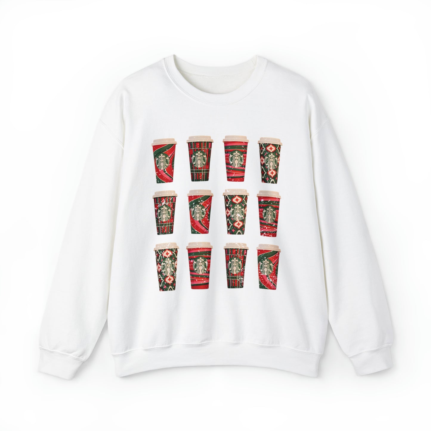 Vintage Christmas Starbucks Cup Sweatshirt, Cozy Coffee Shop Sweater