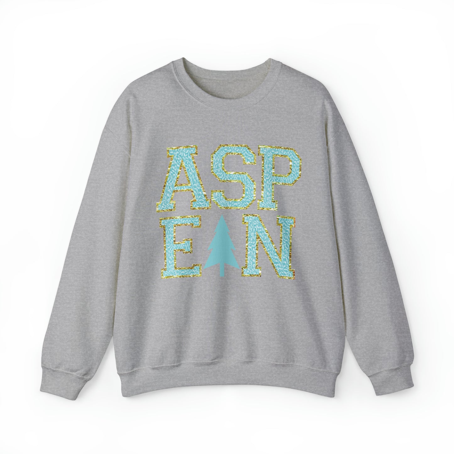 Blue Faux Chenille ASPEN Sweatshirt