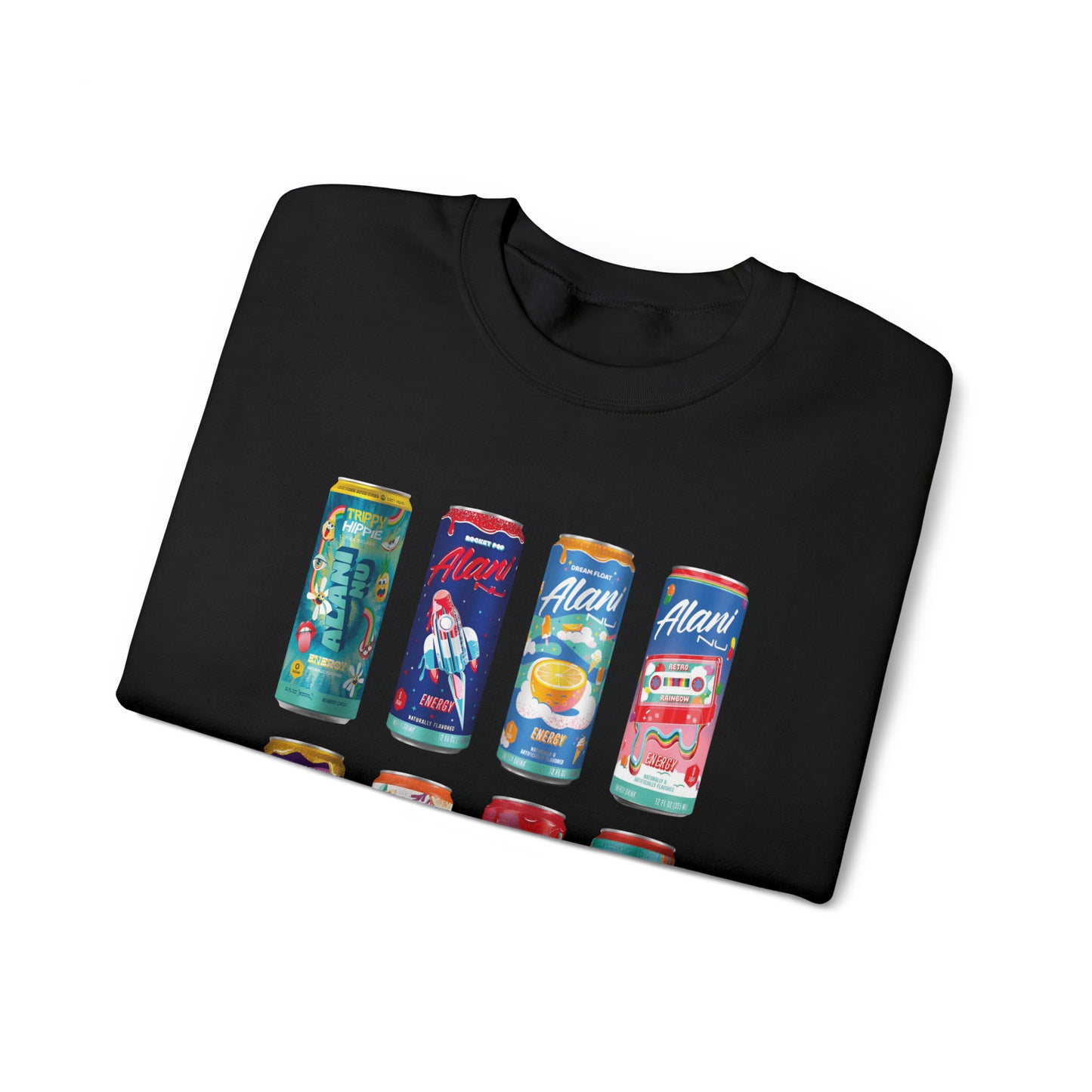 Alani Energy Drink Collage Sweatshirt Caffeine Addict Foodie Sweater