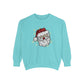 Vintage Santa Face Sweatshirt Retro Santa Shirt Faux Sequined Christmas Crewneck
