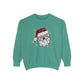 Vintage Santa Face Sweatshirt Retro Santa Shirt Faux Sequined Christmas Crewneck