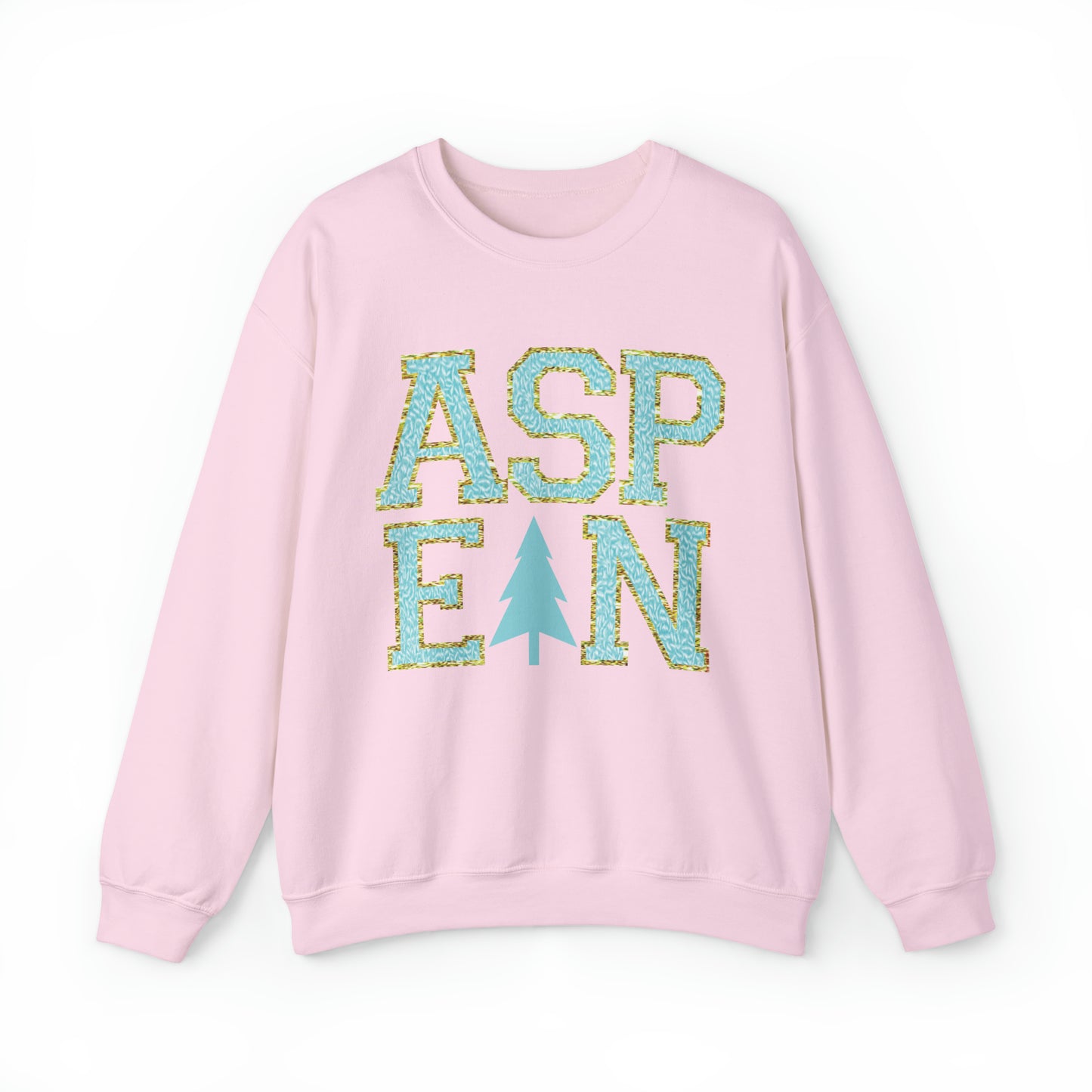 Blue Faux Chenille ASPEN Sweatshirt