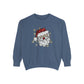 Vintage Santa Face Sweatshirt Retro Santa Shirt Faux Sequined Christmas Crewneck