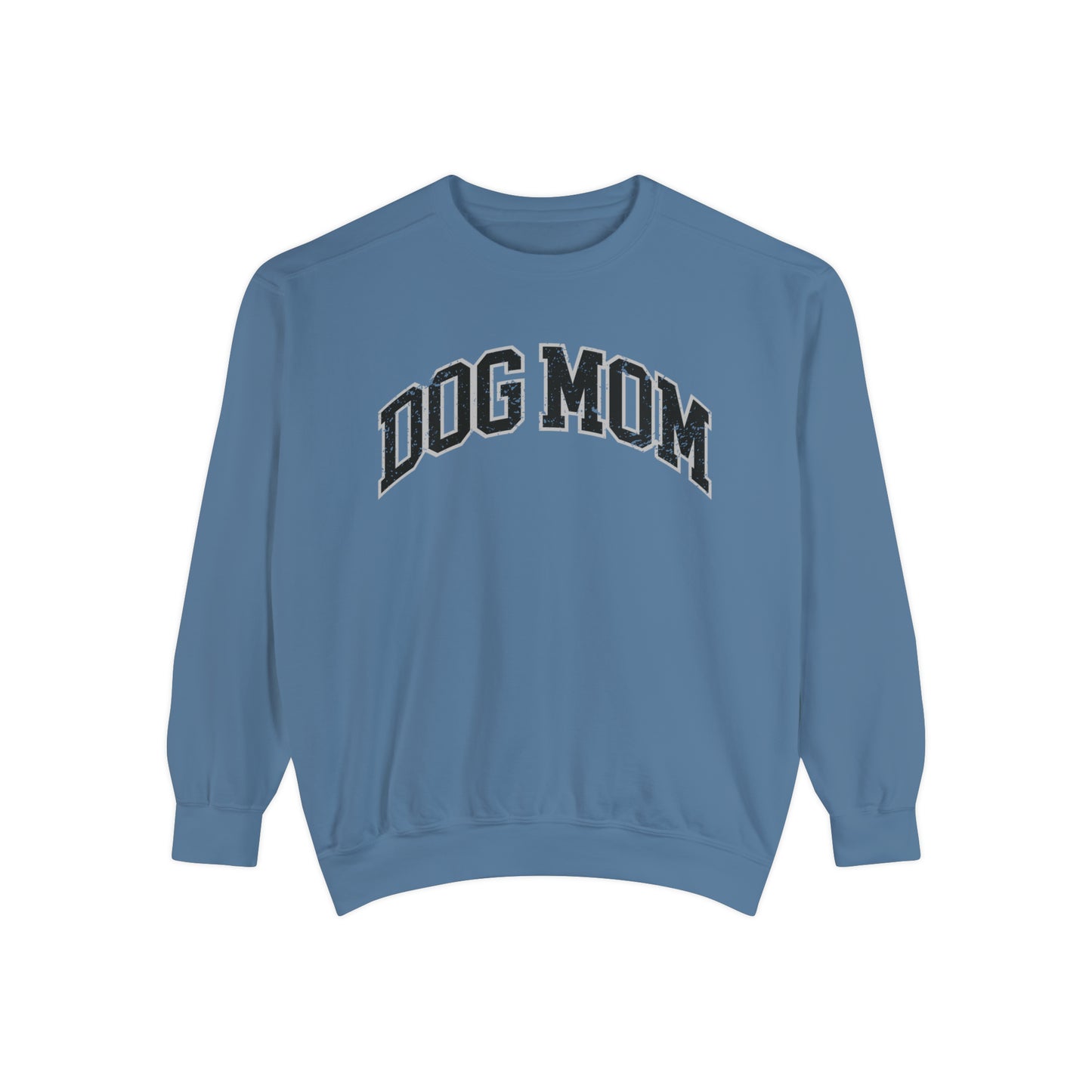 Dog Mom Crewneck Sweater Collegiate Style Varsity Sweatshirt