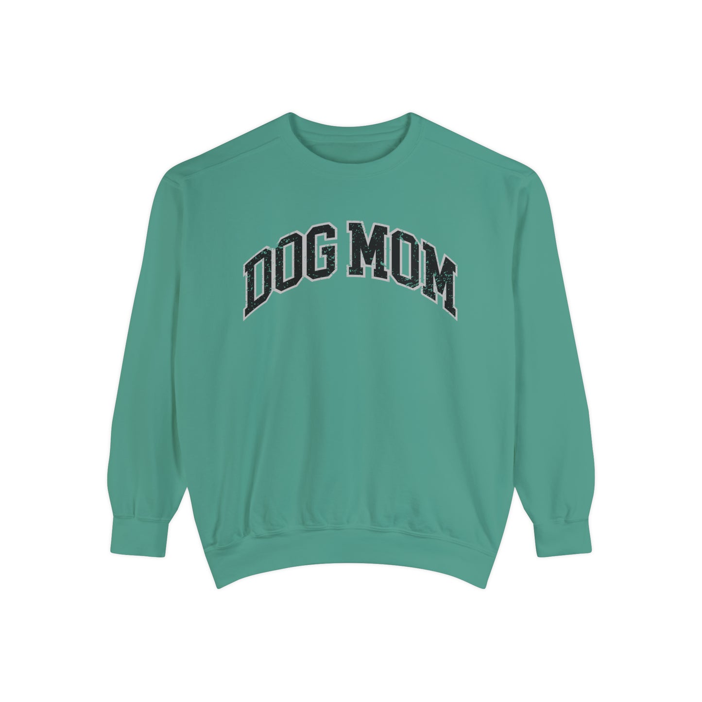 Dog Mom Crewneck Sweater Collegiate Style Varsity Sweatshirt