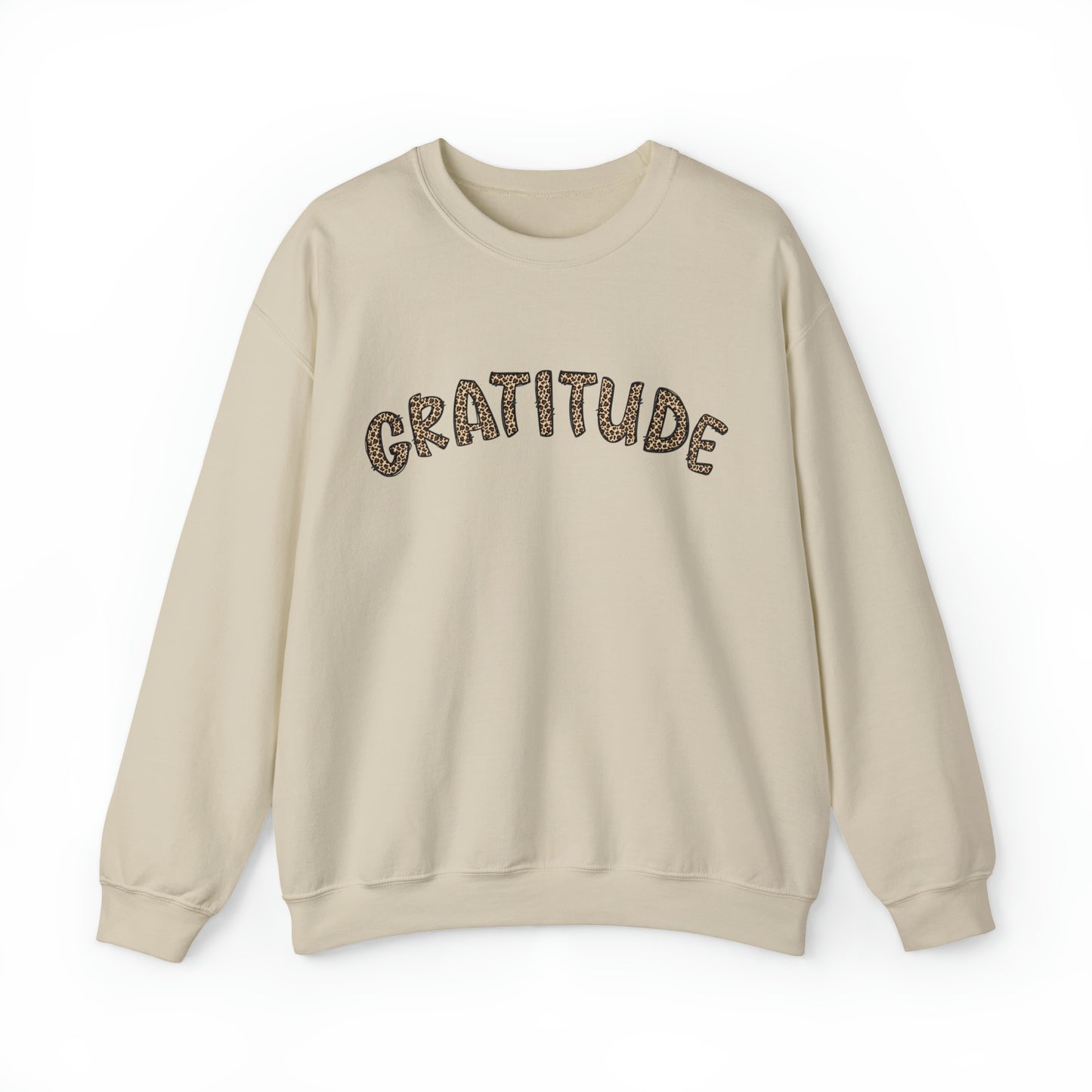 Leopard Gratitude Thanksgiving Sweatshirt