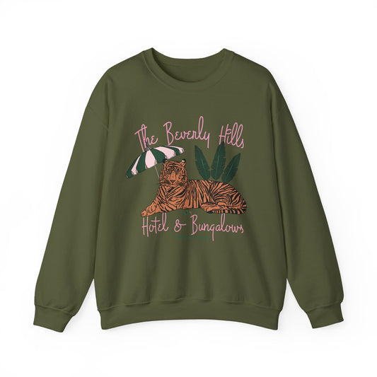 Vintage Beverly Hills Hotel Sweatshirt Tiger Sweater Posh Vintage Aesthetic Preppy California Crewneck Trendy State Sweatshirt