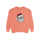 Vintage Santa Face Sweatshirt Retro Santa Shirt Faux Sequined Christmas Crewneck