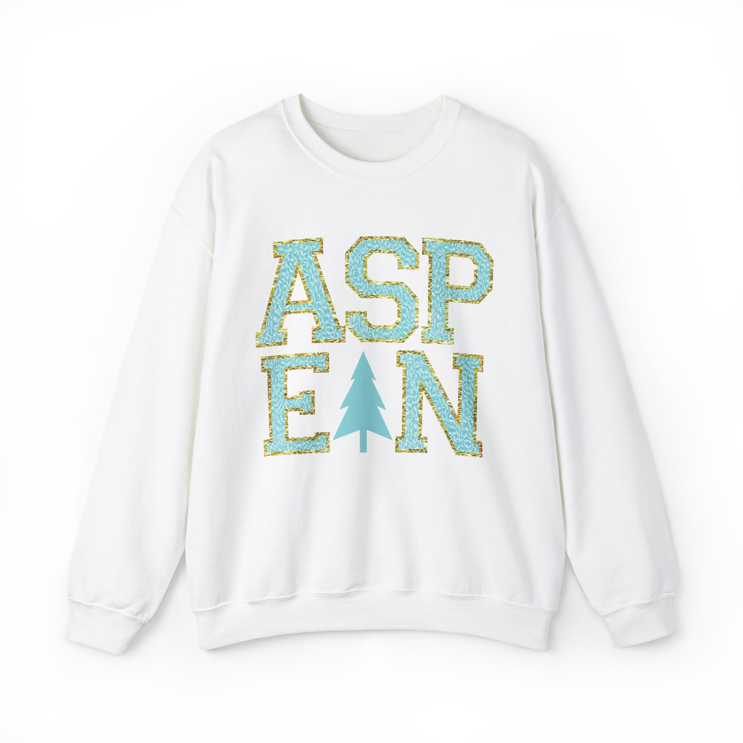 Blue Faux Chenille ASPEN Sweatshirt