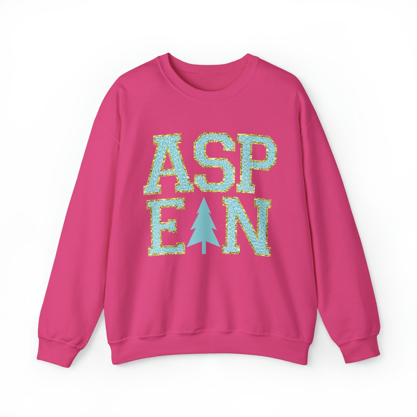 Blue Faux Chenille ASPEN Sweatshirt