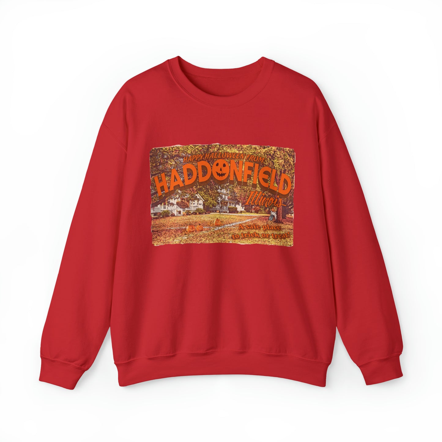 Haddonfield Vintage postcard sweatshirt Halloween sweatshirt