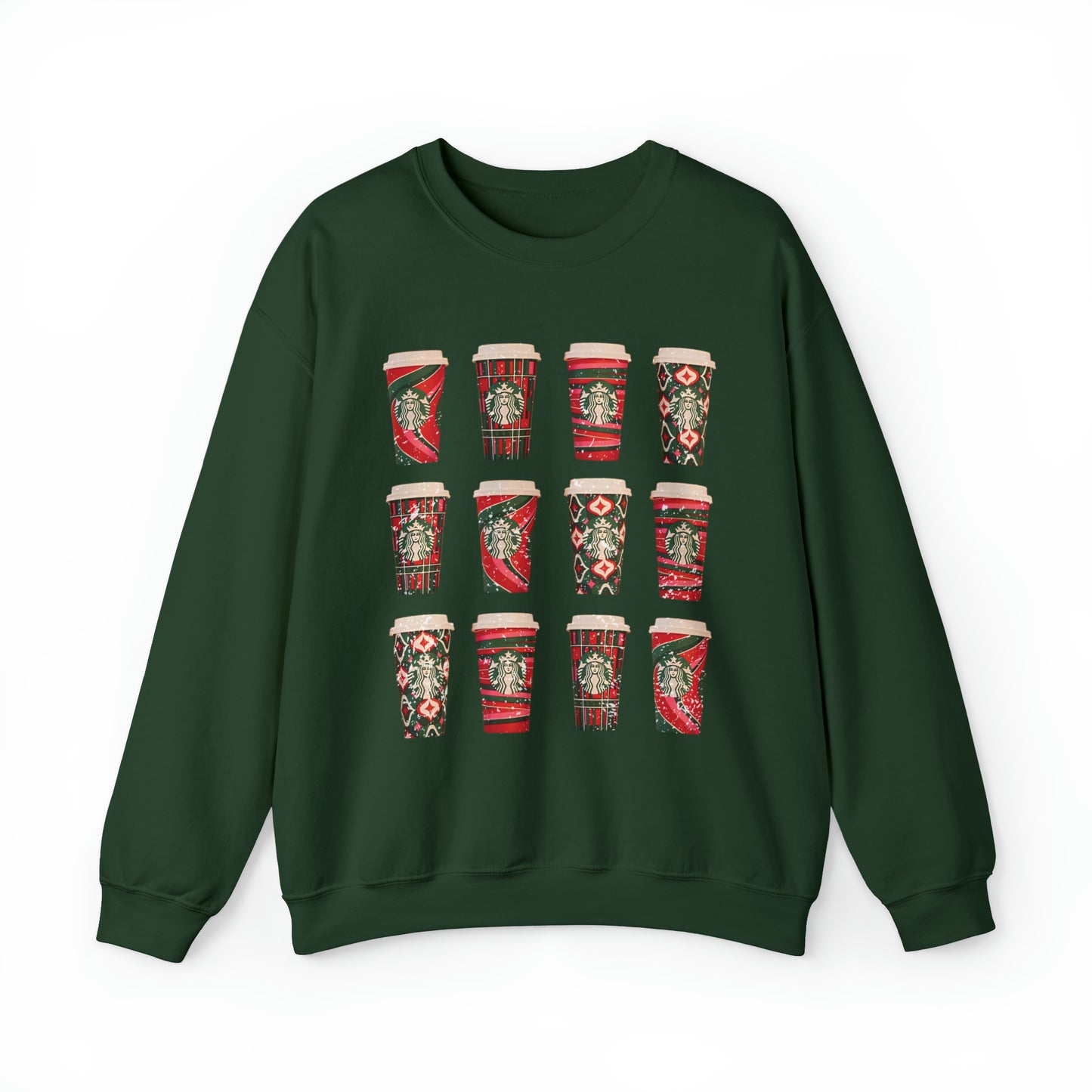 Vintage Christmas Starbucks Cup Sweatshirt, Cozy Coffee Shop Sweater