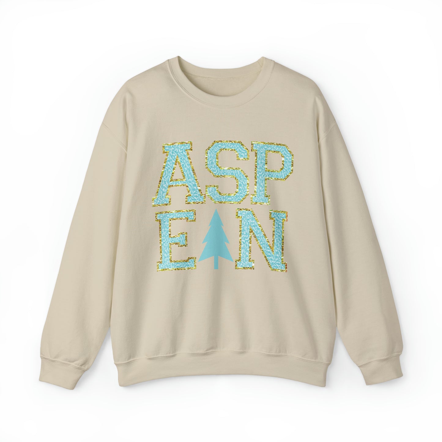 Blue Faux Chenille ASPEN Sweatshirt
