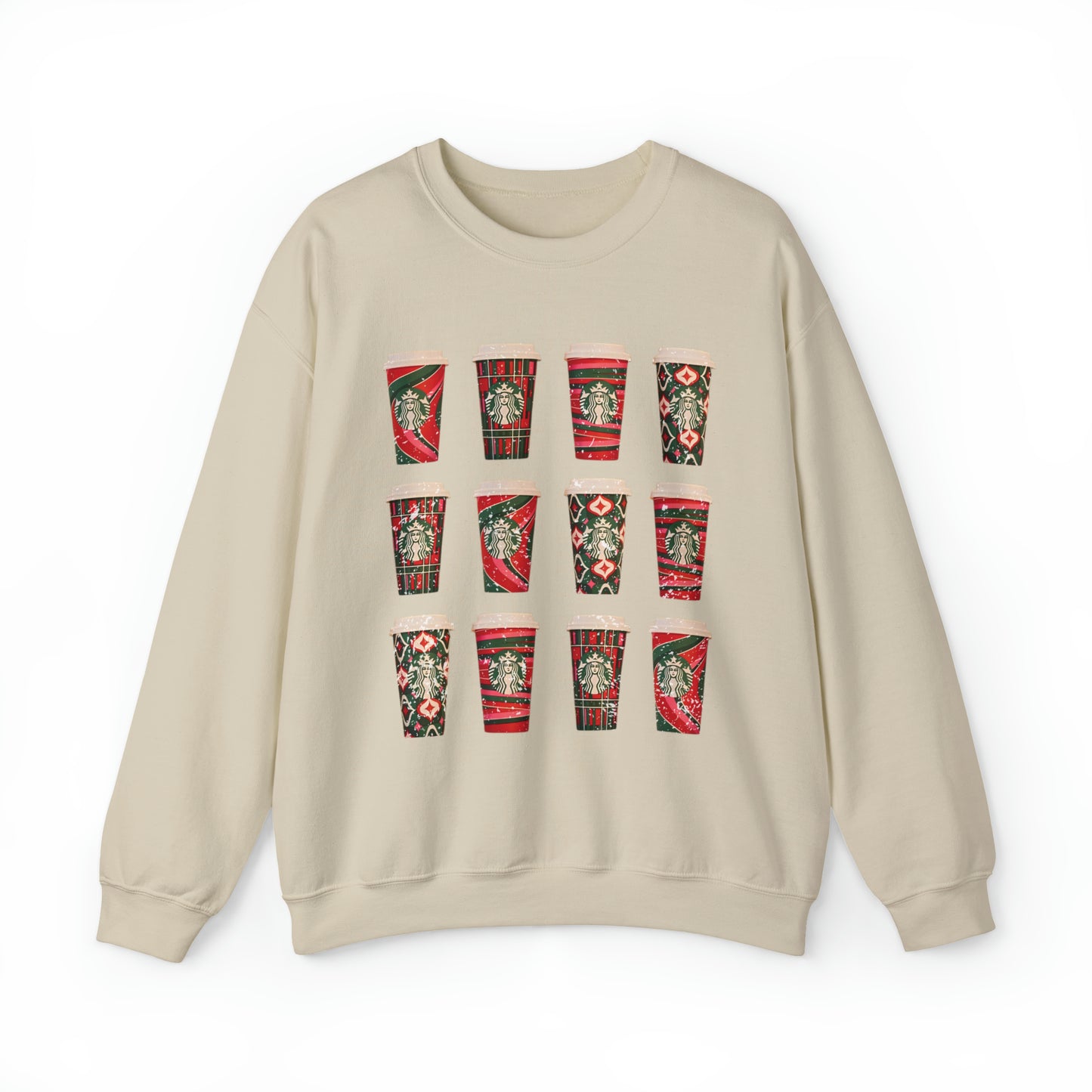 Vintage Christmas Starbucks Cup Sweatshirt, Cozy Coffee Shop Sweater