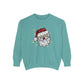Vintage Santa Face Sweatshirt Retro Santa Shirt Faux Sequined Christmas Crewneck