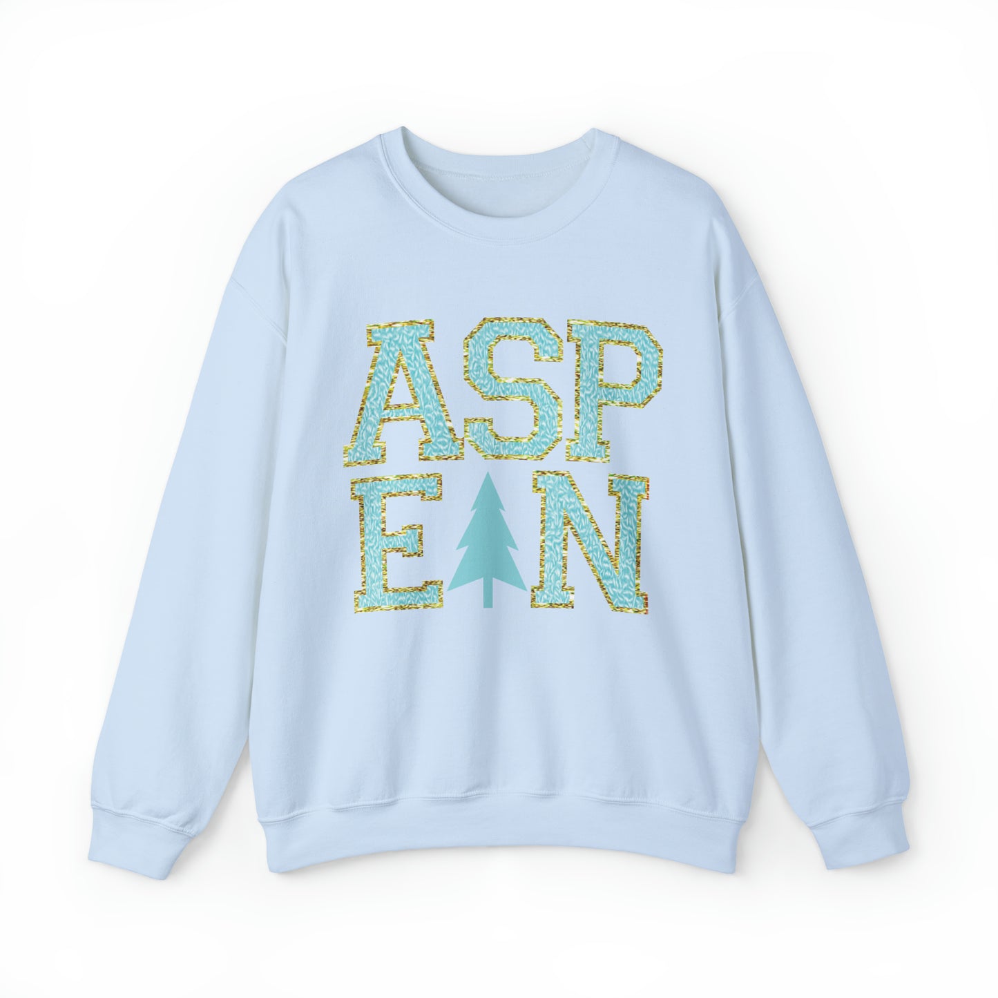 Blue Faux Chenille ASPEN Sweatshirt