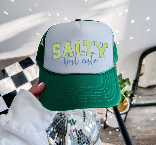 Salty Hat, Stay Salty, Trendy Hat, Fish Hat, Sun Trucker Hat, Beach Bum, Baseball Cap, Sun-kissed Ball Cap for Women, Vacation Trucker Hat