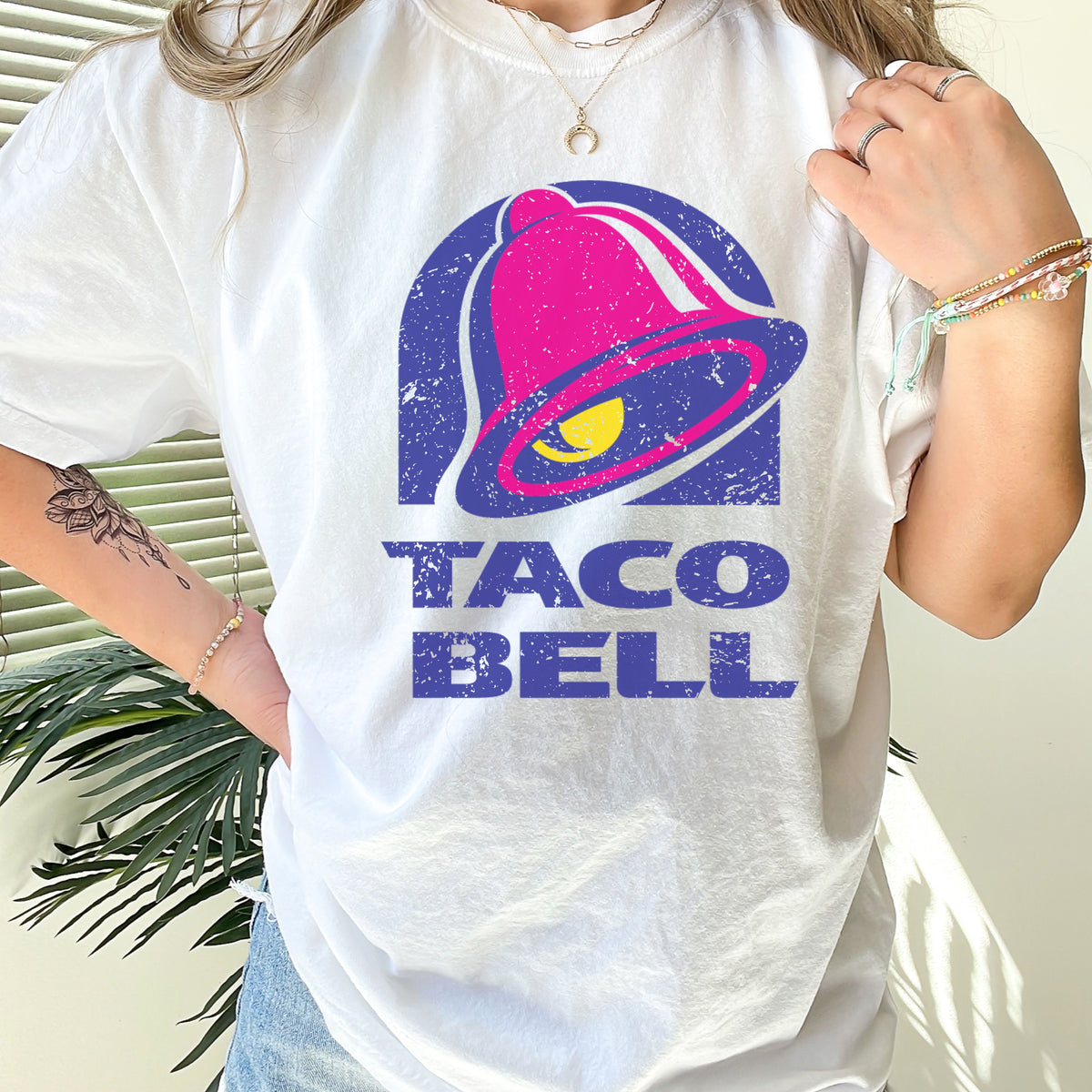 Classic Vintage Taco Bell Comfort Colors Trendy Oversized Tee 