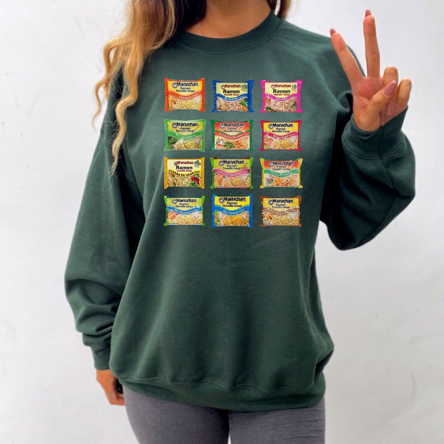 Classic Vintage Ramen Sweatshirt, Cozy Noodle Sweater