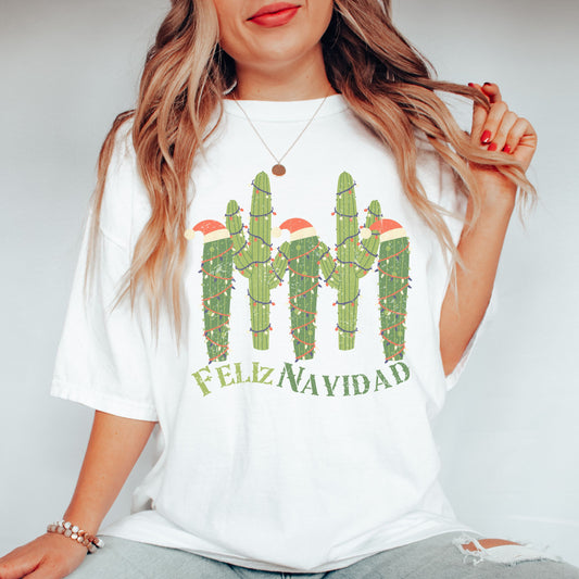 Feliz Navidad Christmas Cactus Shirt