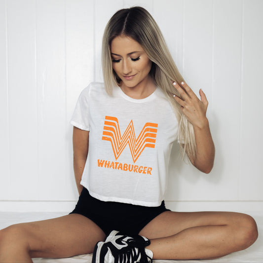 Vintage Whataburger Y2K Baby Tee Cute Crop Tops