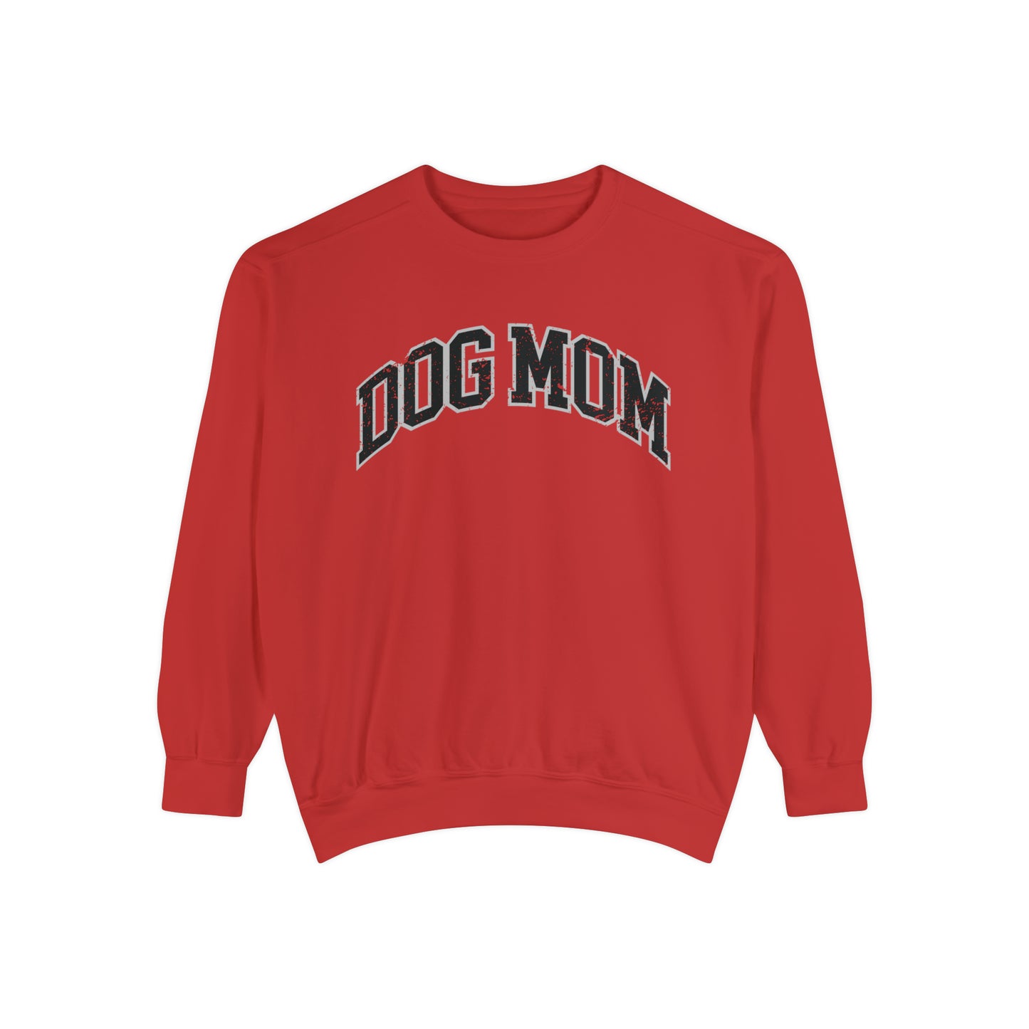 Dog Mom Crewneck Sweater Collegiate Style Varsity Sweatshirt