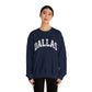 DALLAS Varsity Sweatshirt Texas Crewneck State Sweater Cozy Tailgate Clothes