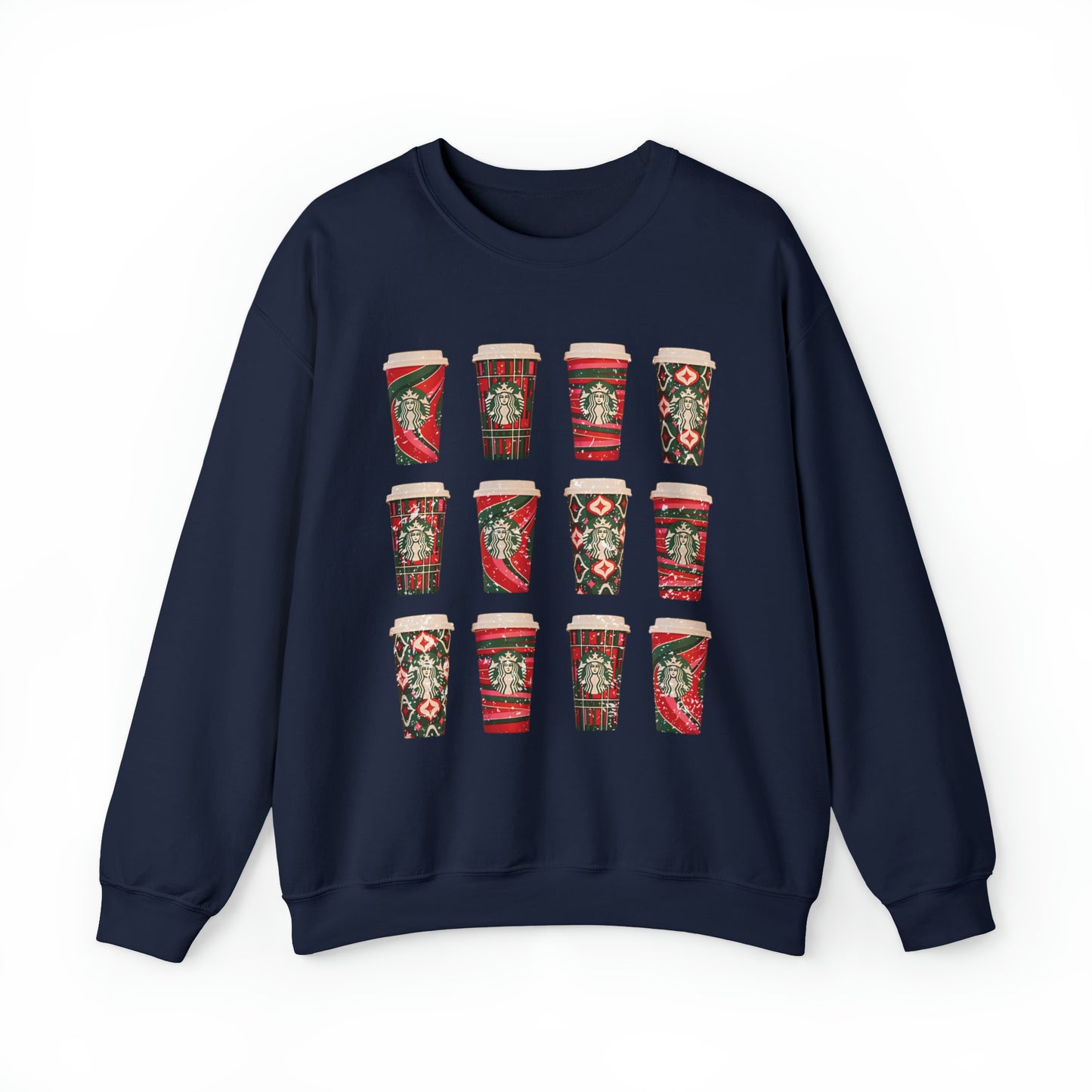 Vintage Christmas Starbucks Cup Sweatshirt, Cozy Coffee Shop Sweater